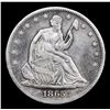 Image 2 : 1865-p Seated Half Dollar 50c Grades vf++