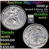 Image 1 : ***Auction Highlight*** 1890-p Seated Liberty Dime 10c Graded Choice+ Unc By USCG (fc)