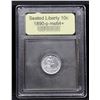 Image 4 : ***Auction Highlight*** 1890-p Seated Liberty Dime 10c Graded Choice+ Unc By USCG (fc)