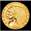 Image 2 : ***Auction Highlight*** 1928-p Gold Indian Quarter Eagle $2 1/2 Graded Select+ Unc By USCG (fc)