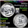 Image 1 : ***Auction Highlight*** 1932-s Washington Quarter 25c Graded Select+ Unc By USCG (fc)