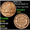 Image 1 : 1858 LL Flying Eagle Cent 1c Grades vf++