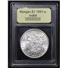 Image 4 : ***Auction Highlight*** 1891-p Morgan Dollar $1 Graded Choice Unc By USCG (fc)