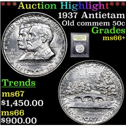 ***Auction Highlight*** 1937 Antietam Old Commem Half Dollar 50c Graded GEM++ Unc By USCG (fc)