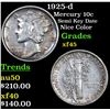 Image 1 : 1925-d Mercury Dime 10c Grades xf+