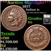 Image 1 : ***Auction Highlight*** 1877 Indian Cent 1c Graded f+ By USCG (fc)