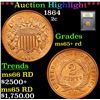 Image 1 : ***Auction Highlight*** 1864 Two Cent Piece 2c Graded Gem+ Unc RD By USCG (fc)