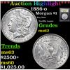 Image 1 : ***Auction Highlight*** 1886-o Morgan Dollar $1 Graded Select Unc By USCG (fc)