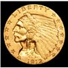 Image 2 : ***Auction Highlight*** 1912-p Gold Indian Quarter Eagle $2 1/2 Graded Select Unc By USCG (fc)