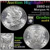 Image 1 : ***Auction Highlight*** 1892-cc Morgan Dollar $1 Graded Choice Unc By USCG (fc)