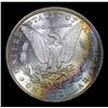 Image 3 : 1881-s Rainbow Toned Morgan Dollar $1 Grades Choice+ Unc