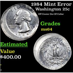 1981 Mint Error Washington Quarter 25c Grades Choice Unc