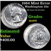 Image 1 : 1981 Mint Error Washington Quarter 25c Grades Choice Unc