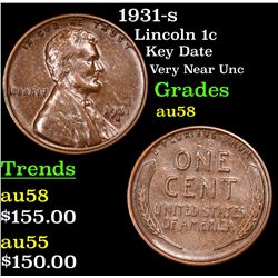 1931-s Lincoln Cent 1c Grades Choice AU/BU Slider