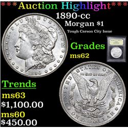 ***Auction Highlight*** 1890-cc Morgan Dollar $1 Graded Select Unc By USCG (fc)