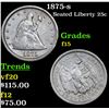 Image 1 : 1875-s Seated Liberty Quarter 25c Grades f+