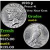 Image 1 : 1926-p Peace Dollar $1 Grades Choice+ Unc