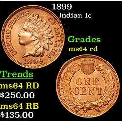***Auction Highlight*** 1899 Indian Cent 1c Grades Choice Unc RD