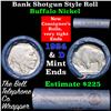 Image 1 : Buffalo Nickel Shotgun Roll in Old Bank Style Wrapper 1924 & d Mint Ends Grades
