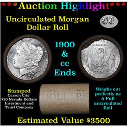 ***Auction Highlight*** 1879 & CC Uncirculated Morgan Dollar Shotgun Roll . . (fc)