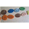 Image 10 : Vintage Bakelite Colored Poker Chips with Box, Casinos Encantado Sante Fe 1571
