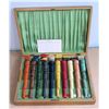 Image 1 : Vintage Bakelite Colored Poker Chips with Box, Casinos Encantado Sante Fe 1571