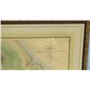 Image 2 : Vintage Framed Map - Island of Hawaii, Sandwich Islands w/ Volcanos, 21 x 33.5
