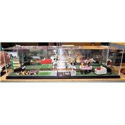 Railroad Station in Plexiglass w/ Transformer - Station House, Rail Crossing, etc
