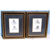 Image 1 : Qty 2 Framed & Matted Drawings of Ancient Hawaiian Warriors & Figures 16" x 19.5"