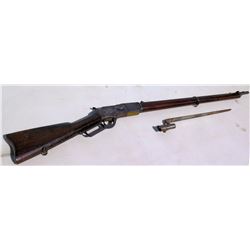 Antique Rifle Carved "C G H" Citizens Guard of Hawaii, 44 Cal w/ Bayonet Model 1876 MUST HAVE PERMIT