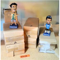 Qty 6 Bank of Hawaii Bobble Head Collectible Figures in Box - 2 Types