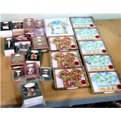 Qty 8 Boxes Hawaiian Aloha Shirt Stationery, Frame & Christmas Ornaments