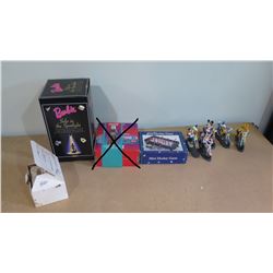 Multiple Misc Collectibles - Barbie, Disney Characters on Motorcycles, etc