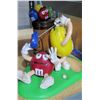 Image 2 : Qty 3 Collectible M&M Figures - 2 Golfing & One on Motorcycle w/ Sidecar