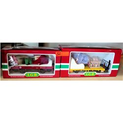Qty 2 Train Cars 43100 & 43143 in Box by L.G.B. Lehmann-Gross Bahn Big Train