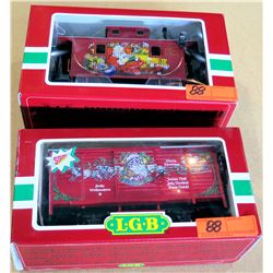 Qty 2 Train Cars 4335S & 46658  in Box by L.G.B. Lehmann-Gross Bahn Big Train