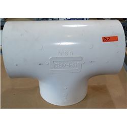 Large White Spears USA PVC Tee "T" Socket Coupler