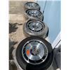 Image 1 : Qty 4 Performance Tires on Chevy Racing Rims (Original Tires for the 1987 Corvette in Lot 30A)