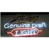 Image 1 : Neon Light Bar Sign - Miller Genuine Draft Light ("Miller" Part Doesn't Light Up)