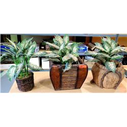 Qty 3 Artificial Plants