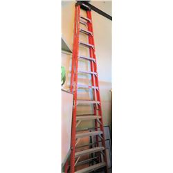 Red Werner 12' Extension Ladder, Max Reach 16'