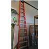 Image 2 : Red Werner 12' Extension Ladder, Max Reach 16'