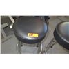Image 4 : Qty 2 Round Black Vinyl Stools w/ Metal Frame
