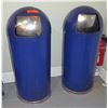 Image 1 : Qty 2 Metal Domed Commercial Garbage Cans