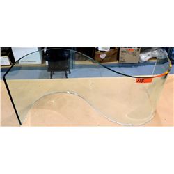 "S" Shaped Clear Glass Room Divider
