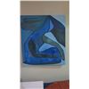 Image 3 : Qty 2 Blue Watercolor Art - Ship Scene & Girl Signed by Artist