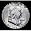 Image 2 : 1949-d Franklin Half Dollar 50c Grades Choice AU/BU Slider FBL