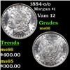 Image 1 : 1884-o/o Morgan Dollar $1 Grades GEM+ Unc