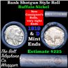 Image 1 : Buffalo Nickel Shotgun Roll in Old Bank Style 'Bell Telephone' Wrapper 1919 & d Mint Ends
