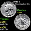 Image 1 : 1935-s Washington Quarter 25c Grades Choice AU